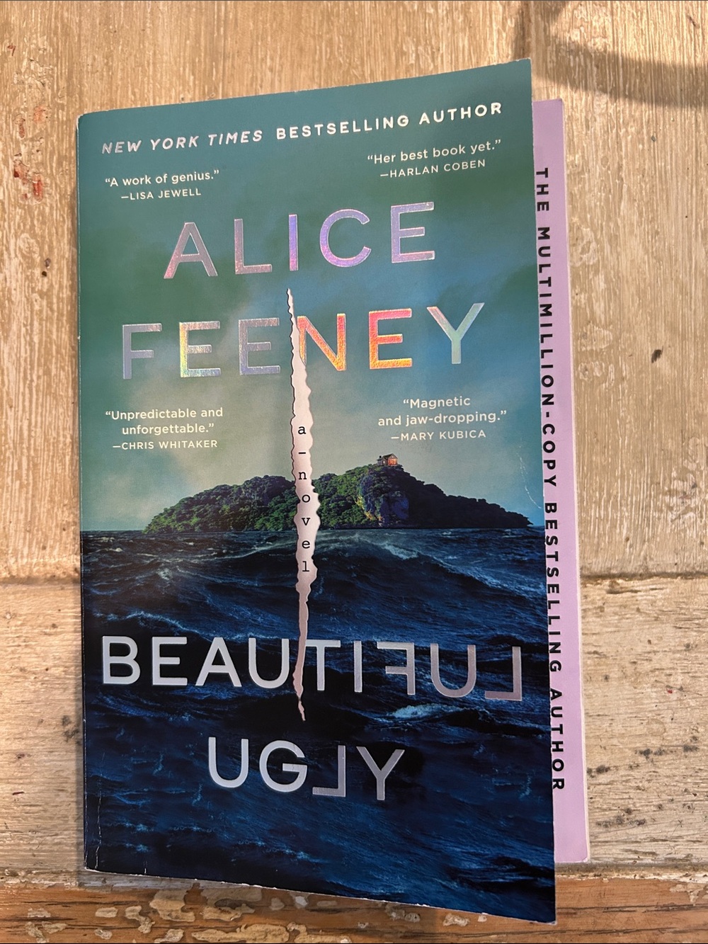 Alice Feeney "Beautifully Ugly" Paperback - Teal & Navy Cover